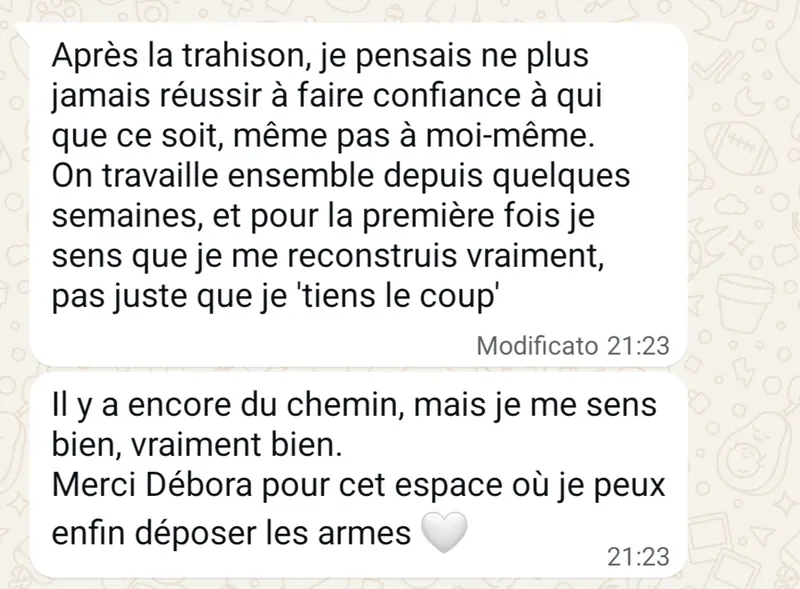 Feedback patiente Débora Solys 5